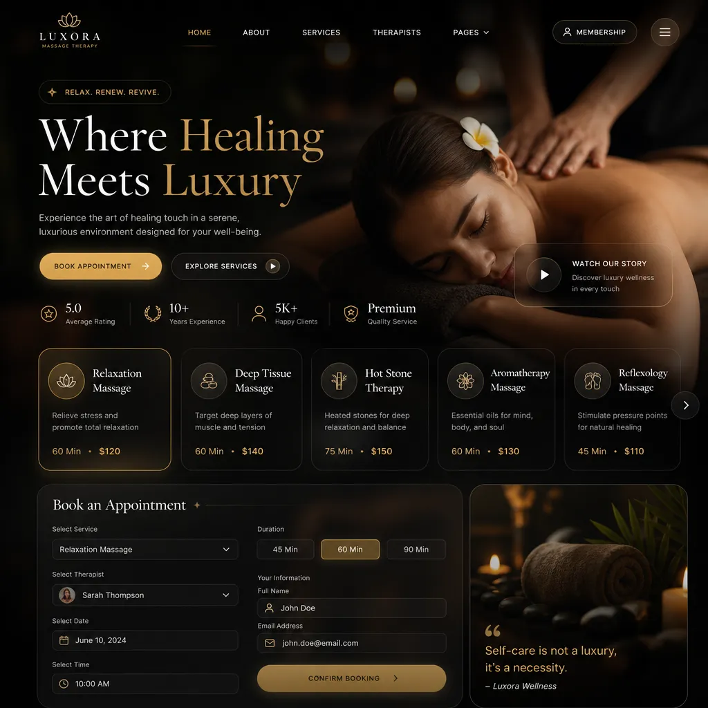 Premium Massage Booking