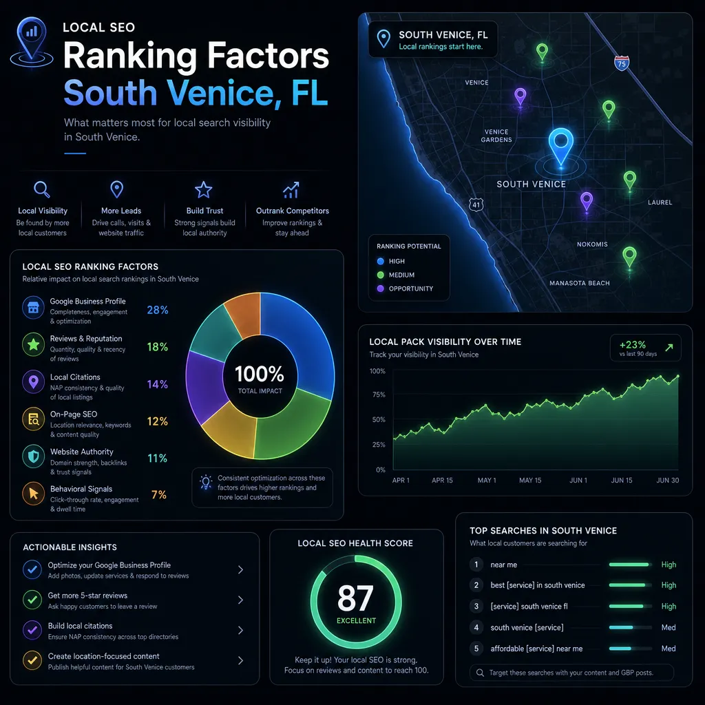 Top Local SEO Ranking Factors for South Venice Businesses in 2026